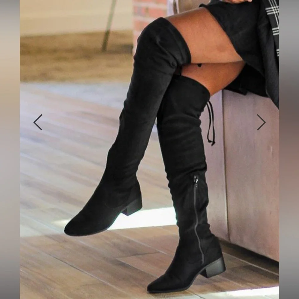 SHOE DAZZLE HANNAH OVER THE KNEE BOOT - BLACK SIZE 10 (NEW WITH TAGS)